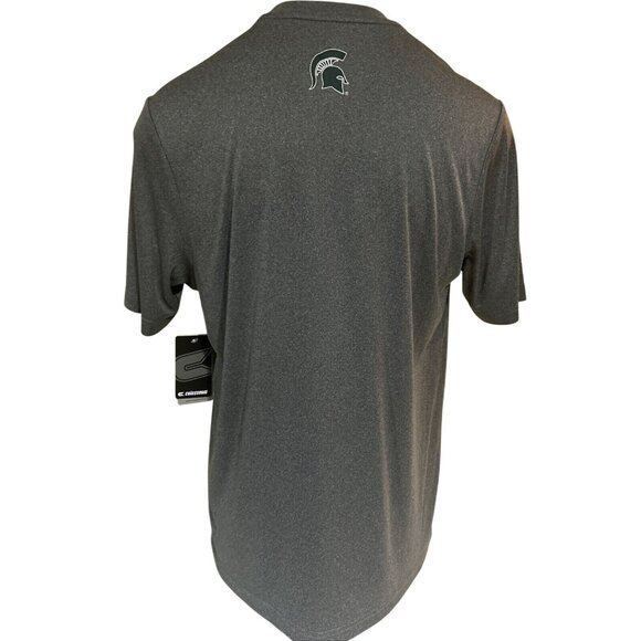 Michigan State Spartans Gray Performance Athletic Shirt Colosseum Large New - Picture 5 of 7